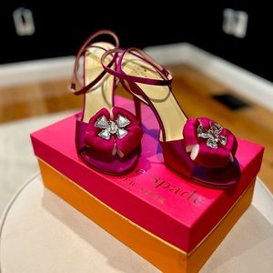 Kate Spade Shelby Raspberry Satin Heels